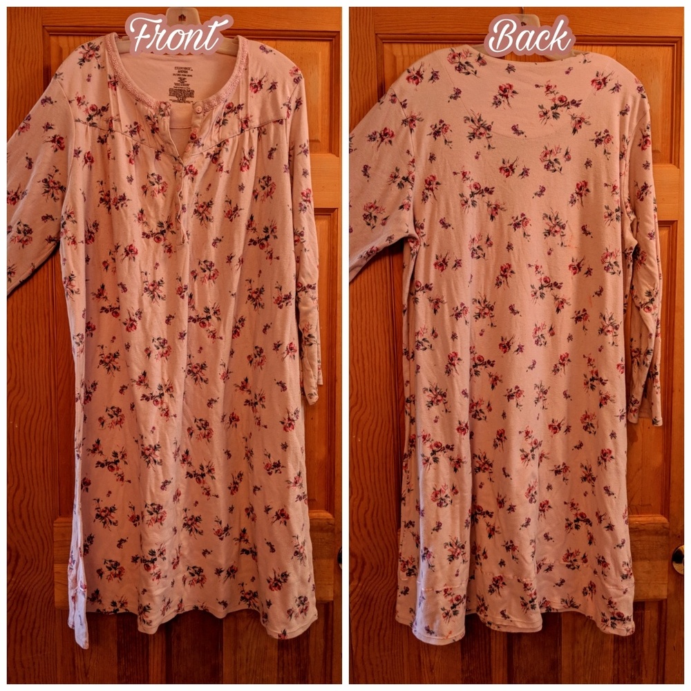 Women's Plus-size Long-sleeve Nightgown